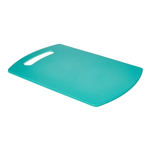 Image of Plastic Vegetable Cutting-Chopping Board with Handle (Turquoise Blue,M) Premium-Grade Plastic,100% Food Safe, BPA-Free, Dishwasher Safe-Pack of 1