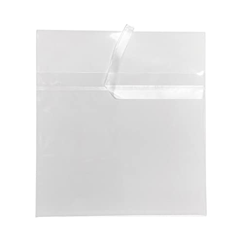 CD Jewel Case Sleeves, 6 1/8 x 5 1/8 Inches Crystal Clear Self-Seal Resealable OPP Cellophane Poly Bags, 100 pieces. Food Grade, Fits One 10.4mm Standard CD Jewel Cases and more.