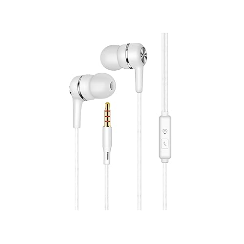 イヤホン 有線 マイク付き 3.5mm HIFI音質 重低音 ヘッドホン イヤフォン パソコン用 イヤホンマイク カナル型 ノイズキャンセリング 有線イヤホン 通話対応 音量調整 テレワーク オンライン会議用 PC用 マイク付きイヤホン 3.5mmジャック