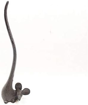 Hampton Nautical Cast Iron Mouse Paper Towel Holder 12" - Antique Cast Iron - Animal Theme