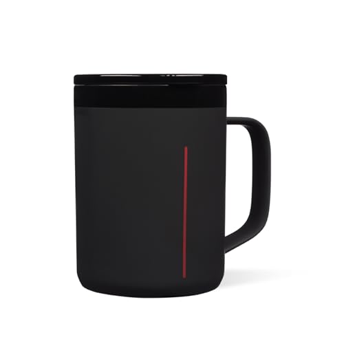 Corkcicle Classic Coffee Mug - Triple Insulated Stainless Steel for Travel - Shatter-Proof Lid - Keeps Drink Hot Over 3 Hours - Holiday Mug Gift - Great for Gifting Warmth - 16 oz - Darth Vader