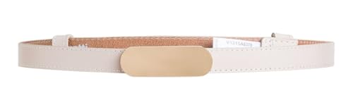 Ceinture cuir 20mm Vanzetti crème écru : accessoire chic pour robe et jean W75