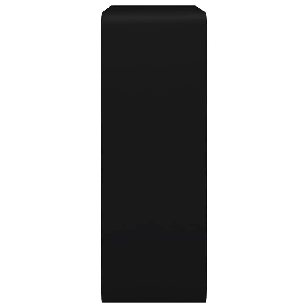 Scaffalature, mensole da parete e sporgenze, mensole cubiche da parete, 3 pezzi, in MDF nero
