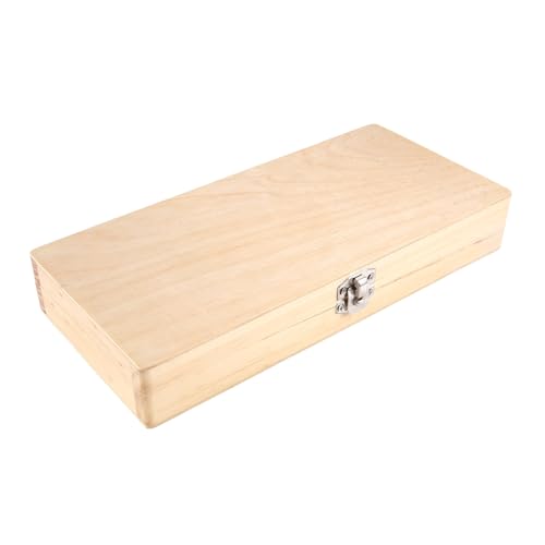 Hlsicnalm Wooden Slide Storage Box, Holds 50 Slides, Microscope Slide Box Durable Easy Install
