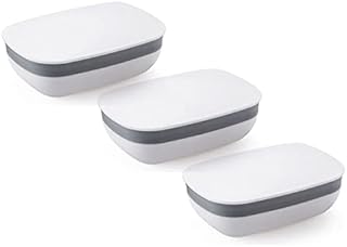 Jieddey Travel Soap Case,3 PCS Soap Dish with Lid Soap Container Leak Proof Soap Holder Soap Saver for Camping Home Bath Bathroom Outdoor