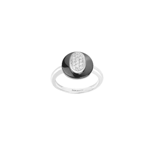 Ceranity - Bague motif - Argent 925 - Oxyde de Zirconium - T50 - 1-12/0095-N