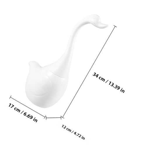 Brosse de toilette cygne céramique VOSAREA balayette WC moderne à manche long