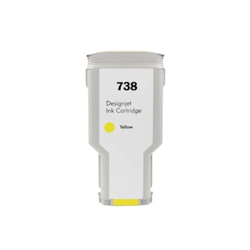 Cartouche encre 738 jaune compatible DesignJet T850 T950 676M6A 300ml