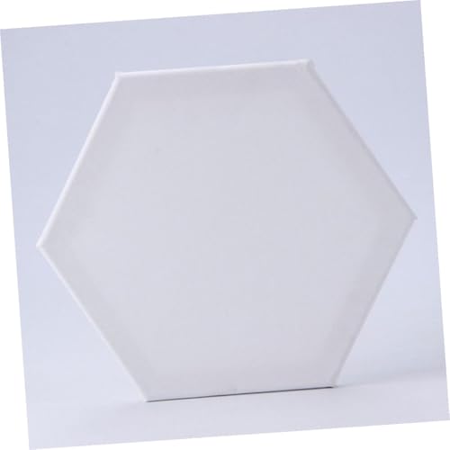Lienzos blancos duraderos de algodón ABOOFAN con soporte hexagonal texturizado 6