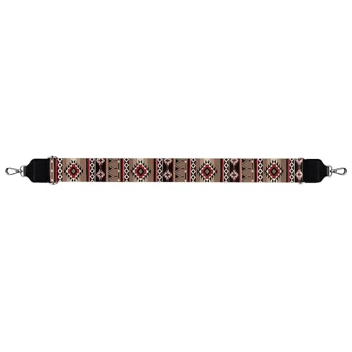 Image of TODIYADDU Brown Ethnic Stripe Purse Straps Cross Body Strap for Sports Handbag Straps Computer Long Strap Wide Purse Straps Replacement Crossbody for Handbags Guitar Bags Wallets