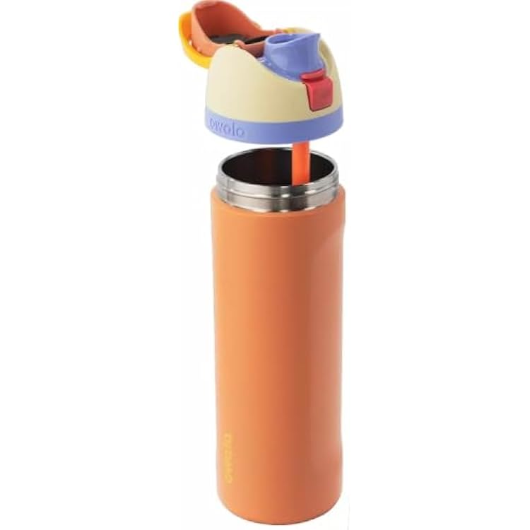 Owala FreeSip Stainless Steel Water Bottle, Lemon Meringue, 24 oz
