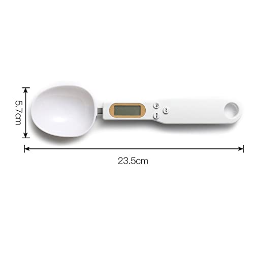 Homesogood Digital Electronic Scale Portable Weight Measuring Spoon Lcd Display Weight Scale Mini Kitchen Tool(White) #TOP5