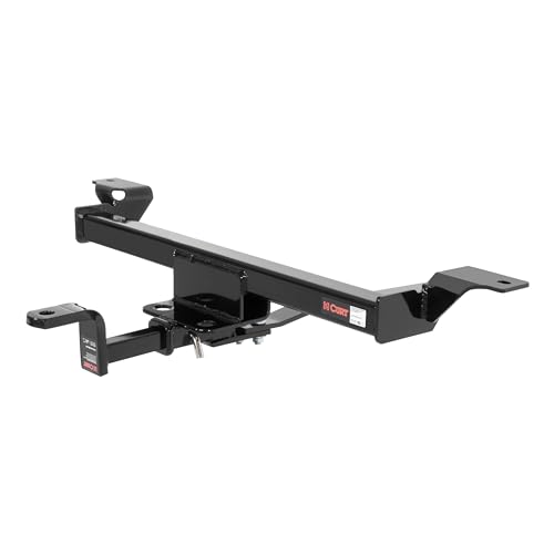 CURT 112643 Class 1 Trailer Hitch with Ball Mount, 1-1/4-In Receiver, Fits Select Nissan Altima, Maxima, Black