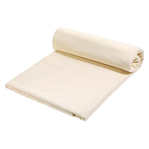 Medium Weight 63 inch x 10 Yards Cotton Muslin Fabric Textile Natural Unbleached Muslin Fabric Material for Boho Wide Roll Backing Material Quilting Sewing Apparel Cloth