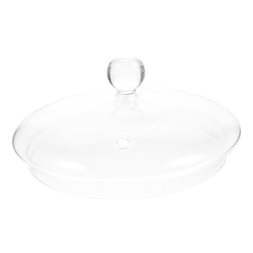 TEHAUX Tapa para Olla de Vidrio Transparente de Borosilicato Resistente al Calor Cubierta para Cazo de Cocina de Tapa para Peroles y Ollas para Cocinar Casa
