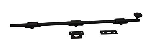 QCAA Dutch Door Bolt, Solid Brass, 24", Matte Black, Made in Taiwan, 1 Pack