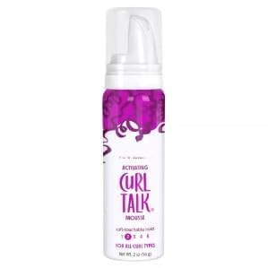 CurlTalk Not Your Mother Curl Activating Hair Mousse for Soft-Touchable Hold, 2.01 Oz