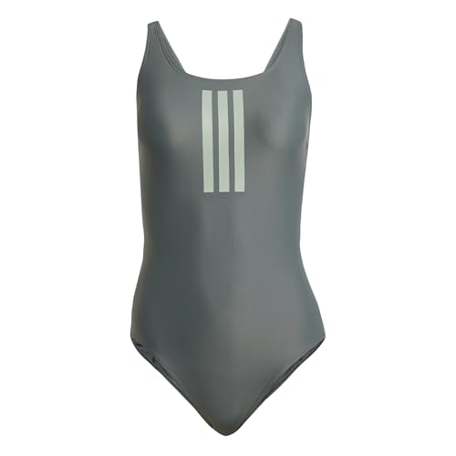 adidas Traje de baño de una Pieza con Espalda en V de 3 Rayas para Mujer