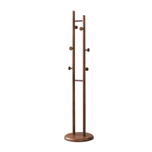 NEBE Perchero de Piso Rack para Ropa Perchero De Madera Maciza Doble Varilla Estilo Chino For Dormitorio, Pie For El Hogar Perchero para Ropa