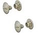 Tandy Leather Open Back 1/8" Nickel Screw Posts 1296-02 - TWO 10 PACKs