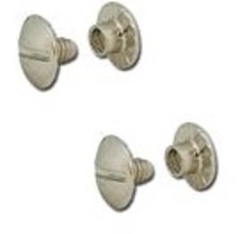 Tandy Leather Open Back 1/8" Nickel Screw Posts 1296-02 - TWO 10 PACKs