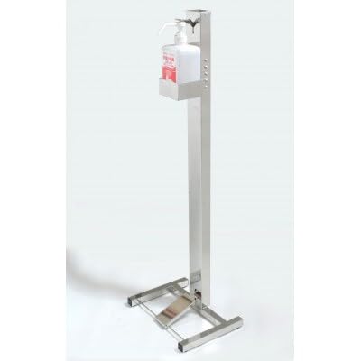 手指非接触で安心消毒!足踏み式消毒液スタンド