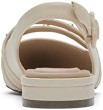 Rockport Women's Total Motion Adelyn Sling Ballet Flat, Vanilla Leather Pearl, 7 Wide | Image 3