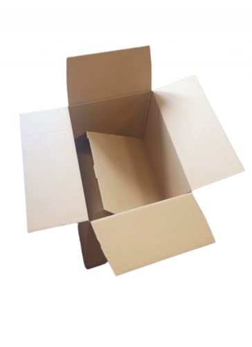 Lot de 10 Cartons d'expédition | Caisses postales carton - 59 x 39 x 28 cm (fond automatique : gain de temps)