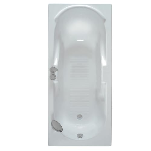 Vasca da bagno rettangolare Aqualife Volupia 160x70 cm – solo guscio da incasso, bianco, Made in Italy