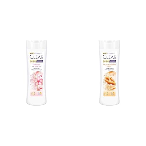 Clear Women Seti | Şampuan Yumuşak ve Parlak 350 ml x2 + Saç Dökülmesine Karşı Zencefil Özü Şampuan 350 ml x2