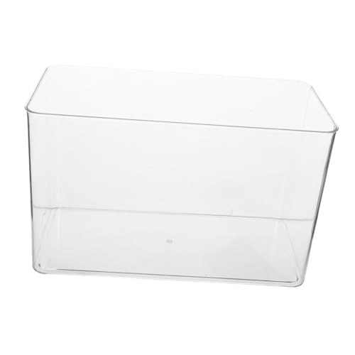 VILLFUL 透明プラスチック卓上小型水槽 全方位観賞可能 ミニ水族館テラリウム 爬虫類飼育兼用 コンパクト携帯型オフィスデスク用熱帯魚 ベ