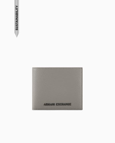 Armani Exchange Madrid, Essential, Metal Logo, Portefeuille bi-Pliable pour Homme, Bois Flottant, Taille Unique