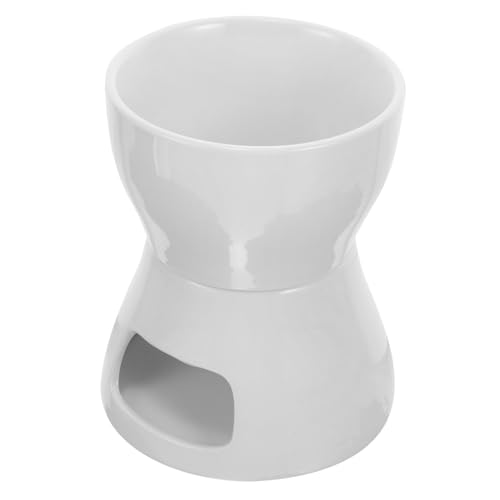 Cabilock 1set Chocolate Cheese Fondue Melting Mug Safe and Lightweight Ceramic Pot for Melting Chocolate Cheese and Butter for Parties and Afternoon Tea