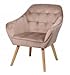 North Fauteuil en Velours Beige 74x70xH85cm