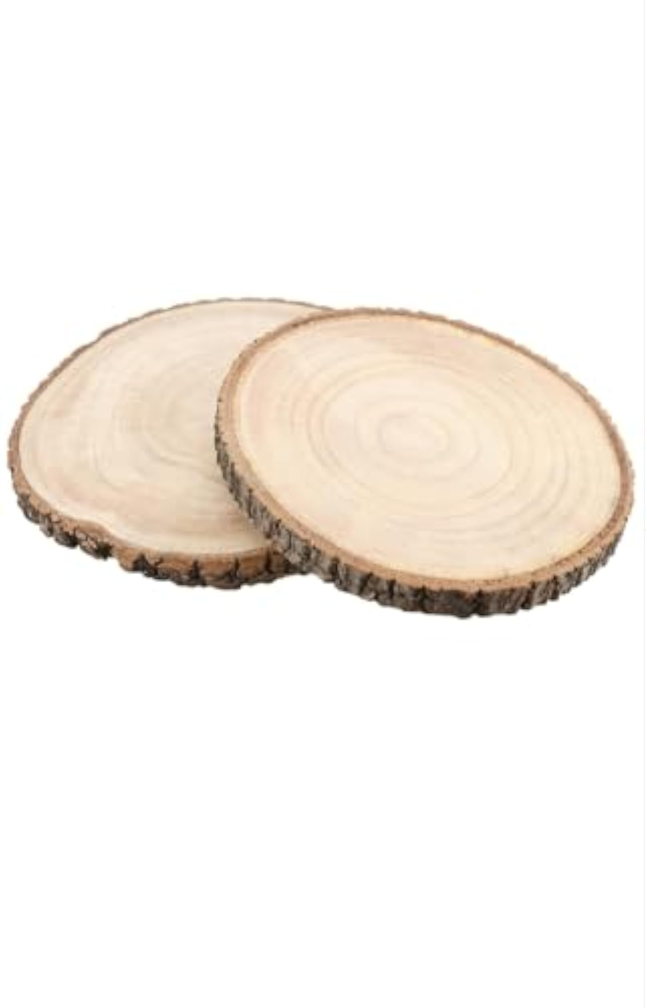 Luxury Natural Wood Coaster Slices with Bark