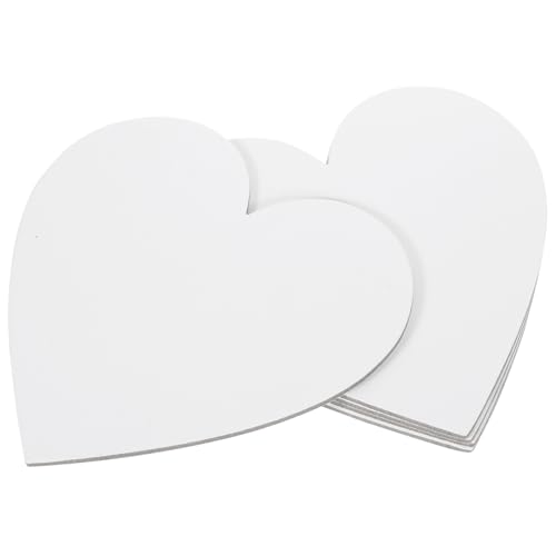 UTHCLO 5 piezas Tableros de Algodón para Pintar Corazón Lienzos Artísticos para Óleo Acrílico y Témpera Paneles de Dibujo Portátiles para Artistas y Aficionados