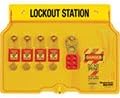 Master Lock Safety Series LockOut / TagOut Padlock Station # 1482BP410 W/ 4-#410RED Padlocks