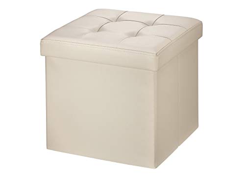 Soontrans Baúl Puff Taburete para Almacenaje Plegable Carga Máxima de 300 kg...