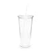 Eco To Go Cold Drink Tumbler - Double Wall -20oz. Capacity - Clear