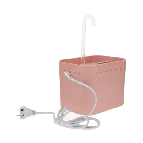 Fuente de agua automática para gatos y perros color rosa