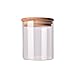 PRETYZOOM Clear Jar 175ml Glass Storage Container with Lid, Clear Storage Container, Canister Set with Air Tight Bamboo Lid for Coffee, Suger, Salt, Tea Kimchi Container