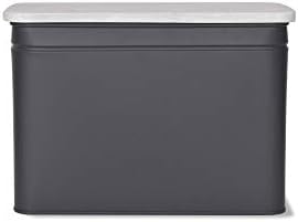 Garden Trading Brompton Bread Bin, Powder Coated Iron, Carbon, One Size