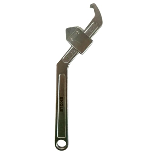 Image of Adjustable C Spanner Hook Wrench 35-105 mm, Square Head Nut Wrench for Bearing & Lock Nut Adjustment