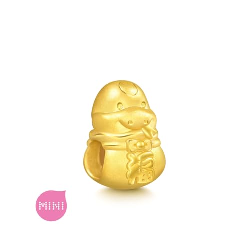 CHOW SANG SANG 999 24K Solid Gold Zodiac Snake in Lucky Bag Charm Bracelet for Women 17cm 95342C3
