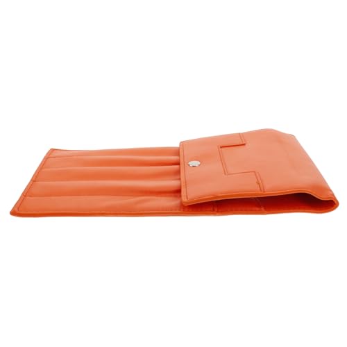 SEWACC Leather Crochet Case Organizer Knitting Needle Storage Circular Needle Bag