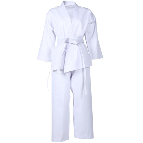 Uniforme de taekwondo professionnel blanc en polyester haute résistance avec finitions soignées