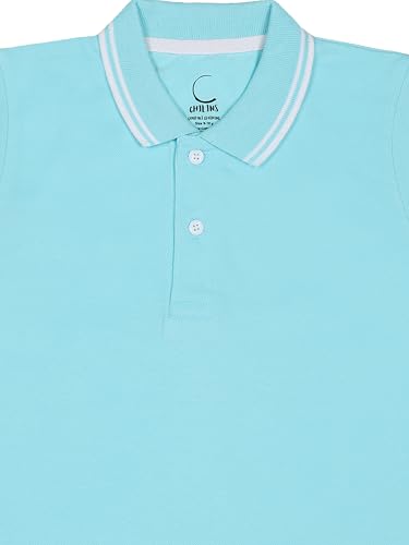 Image of Cotton Polo T-Shirt for Kids Boys Girls Half Sleeve, Regular Fit Tees for Boys Collared Casual Tshirts | Soft & Breathable Biowash Fabric | Half Sleeve
