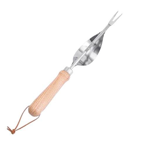 Bavokon Outil De Désherbage À Main | Désherbeur Manuel avec Un Manche en Bois - Désherbeur De Jardin en Forme De Y | pour Extérieur Cour Pelouse Arrière-Cour Ferme Plate-Bande Pot Serre Verger