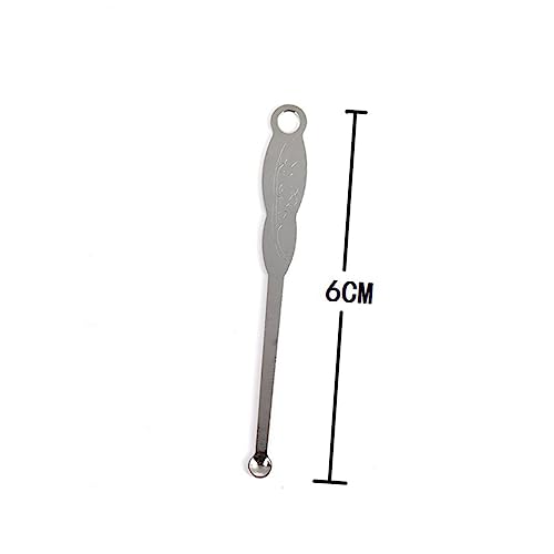 Mobestech 100pcs Spoon Pick Wax Cleaner Earpick Stainless Steel - Thumbnail 2