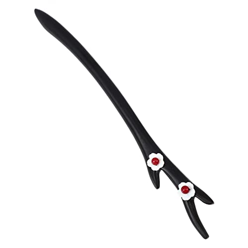 Frcolor 木製かんざし おだんごヘア ヘアピン ヘアジェムスタンパー お花のヘアアクセサリー 女性用ヘアアクセサリー 中国風の髪飾り 漢服の頭飾り レトロな頭飾り 花髪箸 黒檀 Brown